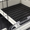 PawHut 45"H 4-Level Small Animal Cage Rabbit Hutch with Universal Lockable Wheels, Slide-out Tray for Bunny, Chinchillas, Ferret, Black