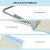 Outsunny Set of 2 Beach Lounge Chair Sun Lounger, Folding Ground Beach Mat w/ Adjustable Back, Steel Frame, Head Pillow and Carry Bag for Backyard Lakeside, Beige