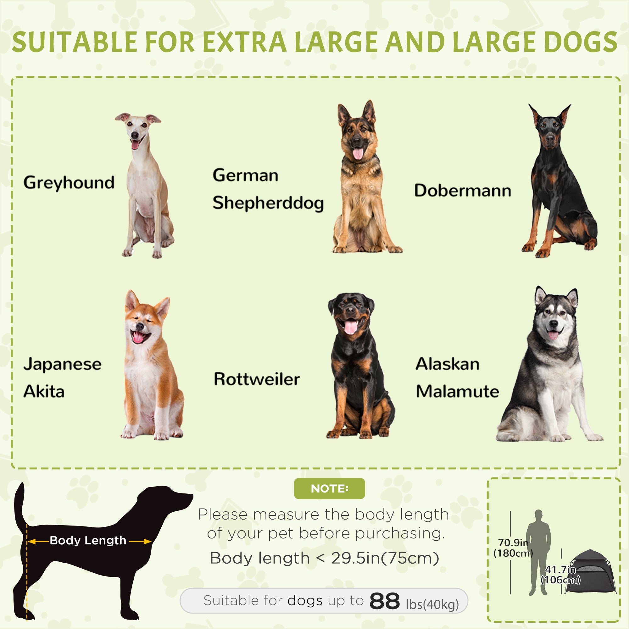PawHut Pop Up Dog Tent for Large, Extra Large Dogs, Portable Pet Playpen Tent for Beach, Backyard, Home, Grey