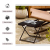 Outsunny Rattan Coffee Table Folding Patio Outdoor Side Table Wicker for Balcony, Porch, Poolside, 15.75"x15.75"x15.75", Brown
