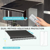 Outsunny 10' x 8' Electric Awning, Retractable Awning Sun Shade Shelter with Remote Controller, Manual Crank Handle and Aluminum Frame, for Deck, Balcony, Yard, Black