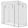Outsunny 6.6' x 2.5' x 5.5' Walk-in Greenhouse Patio Hot House Plants Flowers Herbs Tomato Grow with Steel Frame Door Window Garden Balcony Patio White