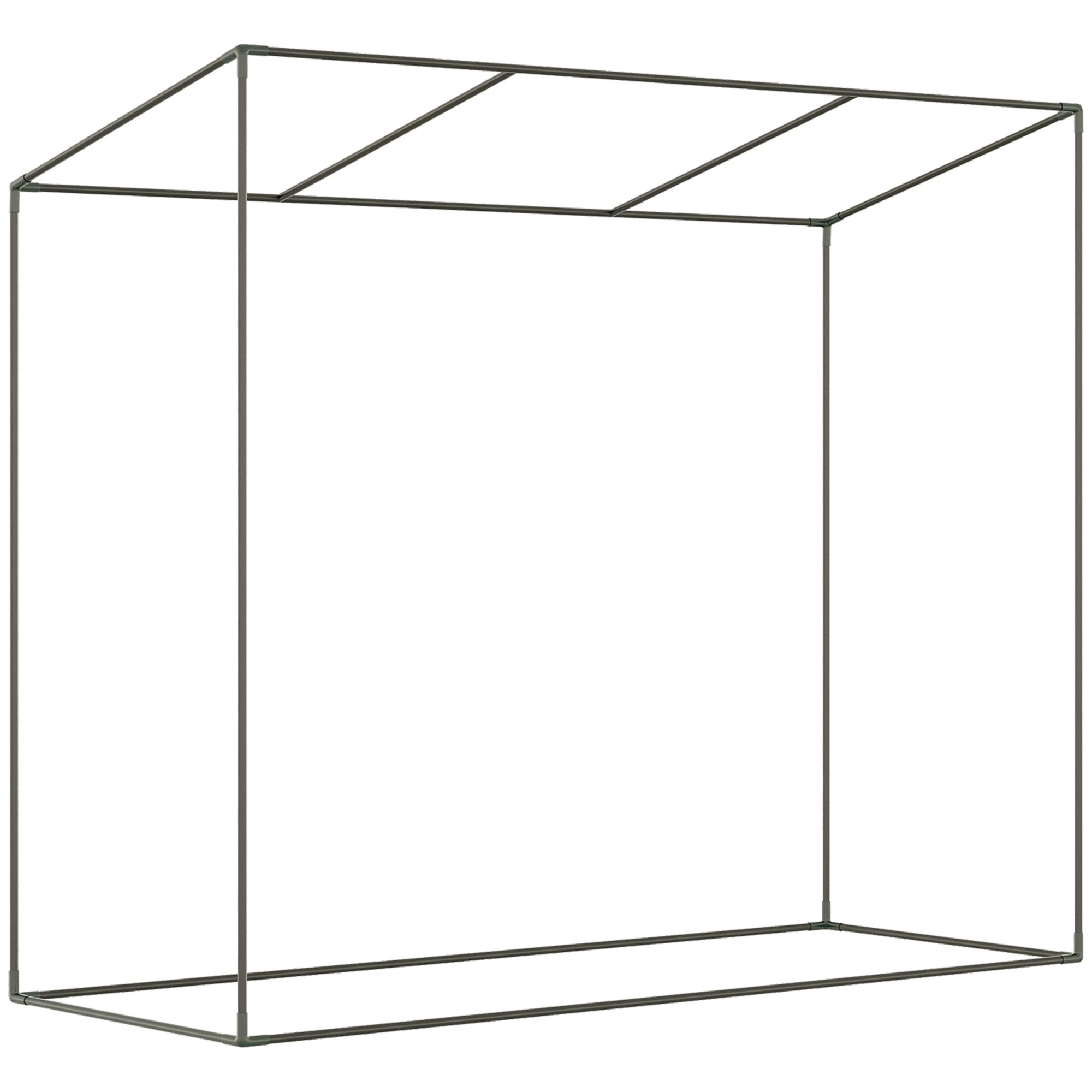 Outsunny 6.6' x 2.5' x 5.5' Walk-in Greenhouse Patio Hot House Plants Flowers Herbs Tomato Grow with Steel Frame Door Window Garden Balcony Patio White