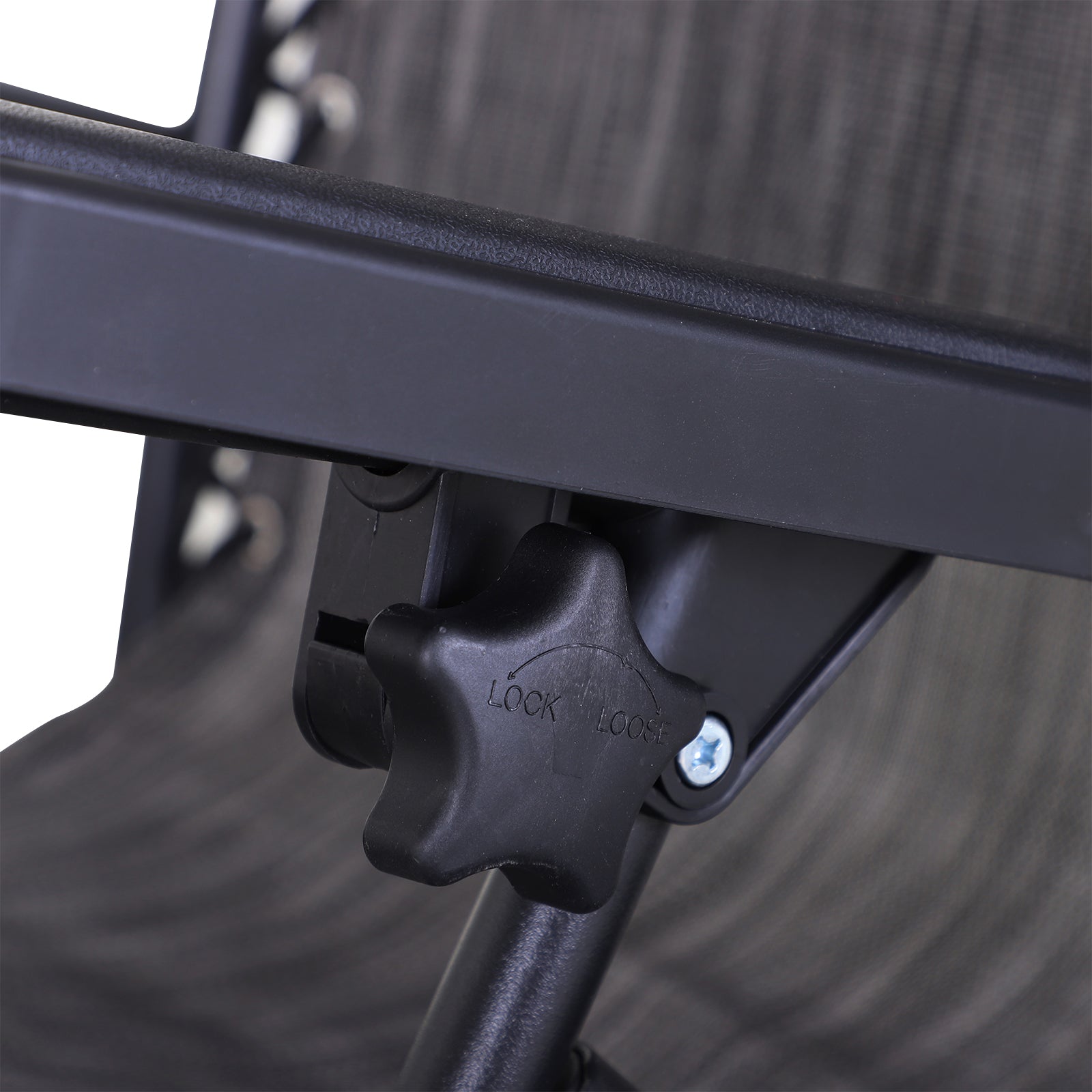 Outsunny 2 Piece Foldable Lounge Chair with Canopy Shade, Outdoor Zero Gravity Chair w/ Side Tray & Cup Holder, Reclining Lounger w/ Breathable Mesh Fabric Seat, Pillow, Dark Grey