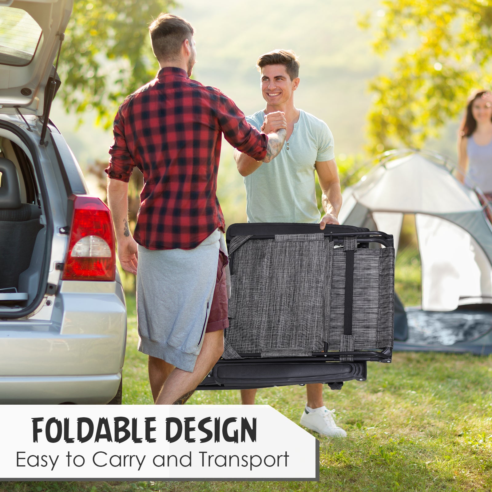 Outsunny 2 Piece Foldable Lounge Chair with Canopy Shade, Outdoor Zero Gravity Chair w/ Side Tray & Cup Holder, Reclining Lounger w/ Breathable Mesh Fabric Seat, Pillow, Dark Grey