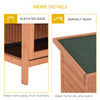 PawHut 54"L 2-Story Large Rabbit Hutch Bunny Cage Wooden Pet House Small Animal Habitat with Lockable Doors, No Leak Tray and Waterproof Roof for Outdoor/Indoor Orange