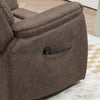 HOMCOM Massage Recliner Chair with 8-Point Vibration, Manual Fabric Reclining Chair for Living Room with Side Pockets, Remote Control, Retractable Footrest, Dark Brown