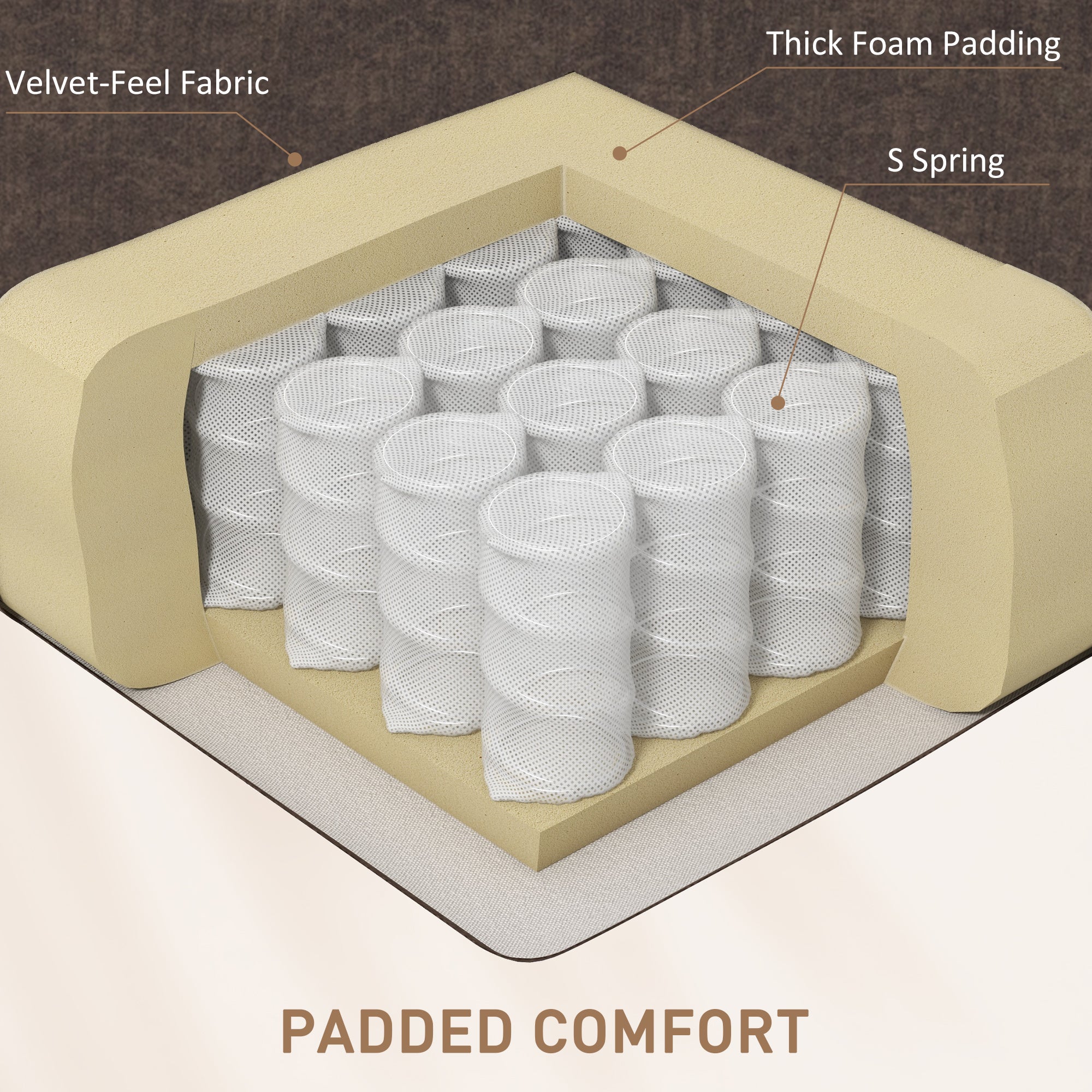 HOMCOM Massage Recliner Chair with 8-Point Vibration, Manual Fabric Reclining Chair for Living Room with Side Pockets, Remote Control, Retractable Footrest, Dark Brown