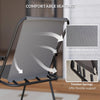 Outsunny 6 Pieces Patio Dining Set for 4, Outdoor Patio Set with Umbrella, Folding Chairs and Glass Table, Patio Furniture Dining Table Set for Garden Backyard Deck, Grey