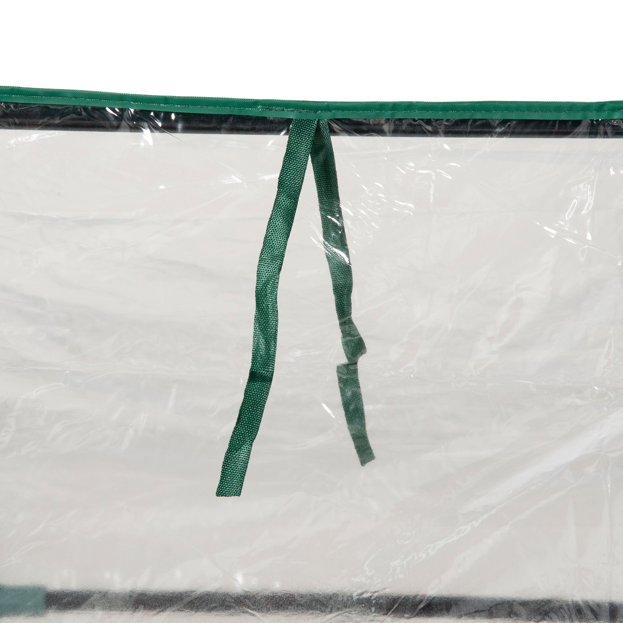 Outsunny Greenhouse with Raised Garden Bed, Steel Outdoor Planter Box, Roll Up Door, Dual Use for Flowers Vegetables Fruits Herbs, 50"x37.4"x36.2", Clear