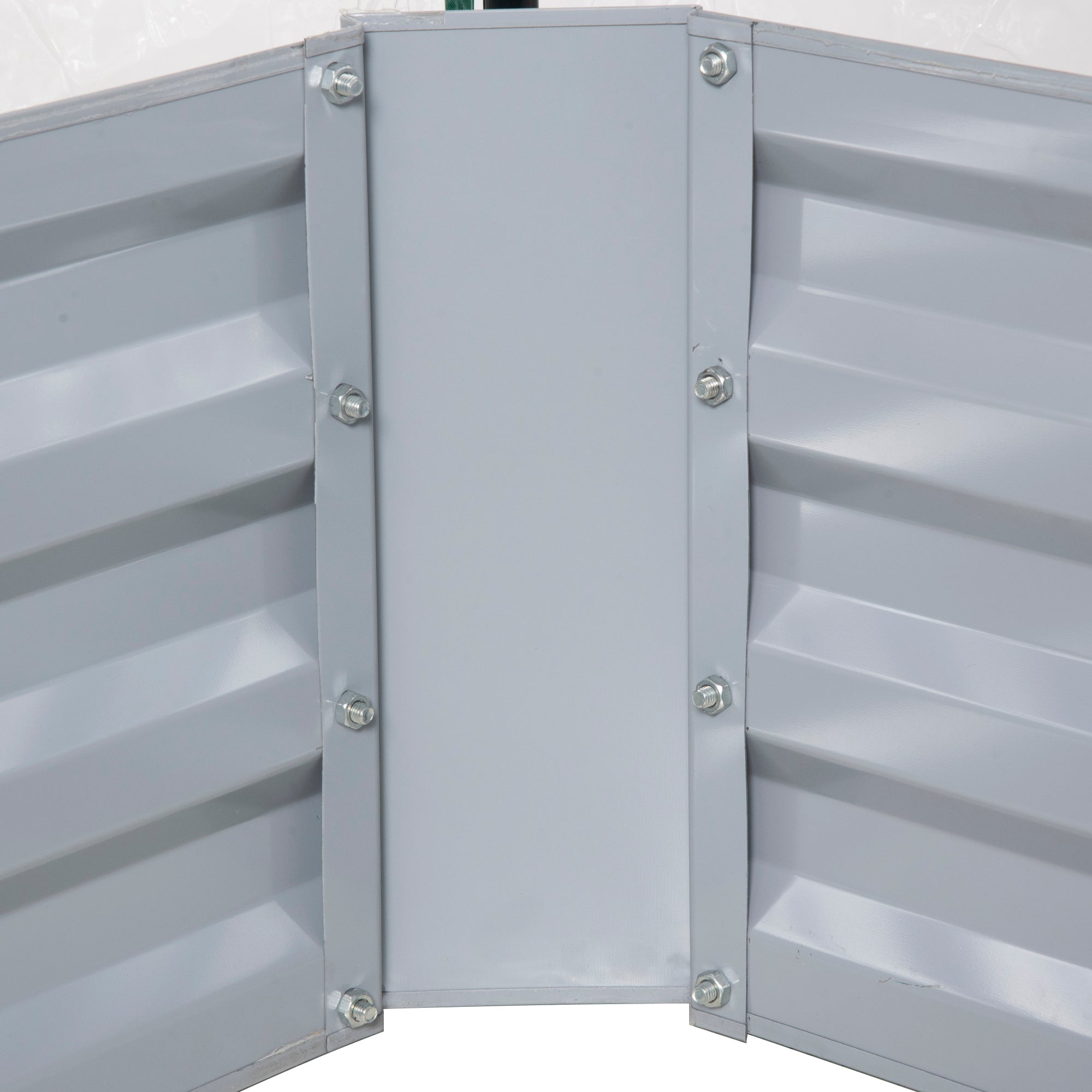 Outsunny Greenhouse with Raised Garden Bed, Steel Outdoor Planter Box, Roll Up Door, Dual Use for Flowers Vegetables Fruits Herbs, 50"x37.4"x36.2", Clear