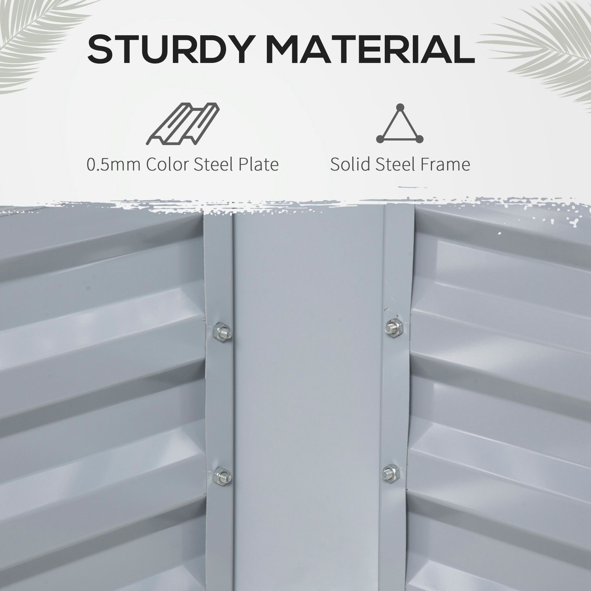 Outsunny Greenhouse with Raised Garden Bed, Steel Outdoor Planter Box, Roll Up Door, Dual Use for Flowers Vegetables Fruits Herbs, 50"x37.4"x36.2", Clear