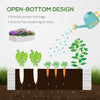 Outsunny Greenhouse with Raised Garden Bed, Steel Outdoor Planter Box, Roll Up Door, Dual Use for Flowers Vegetables Fruits Herbs, 50"x37.4"x36.2", Clear