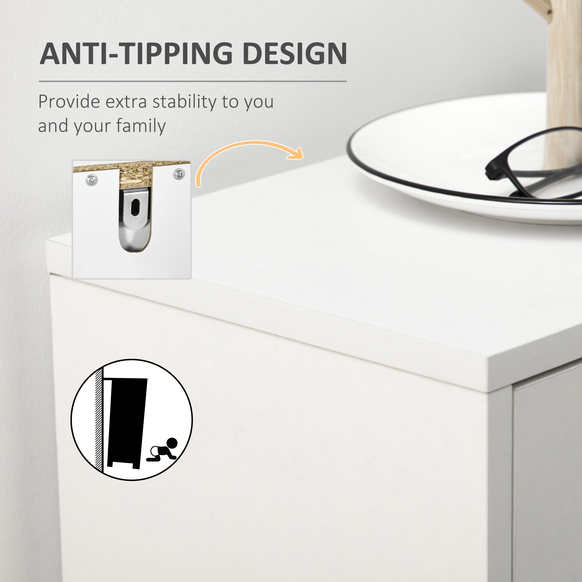 HOMCOM Modern Shoe Cabinet with 2 Flip Doors, Drawer and Adjustable Shelf, 12 Pair Shoe Storage Cabinet for Entryway, Hallway, White