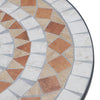 Outsunny 23.5" Mosaic Round Patio Table with Ceramic Tabletop, Metal  Balcony Side Bistro Coffee Table, Outdoor Furniture for Patio Garden