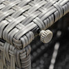 Outsunny 3-Piece Modern Outdoor Patio All-hand Woven Rattan Wicker Furniture Patio Coffee Table Sofa Set - Grey