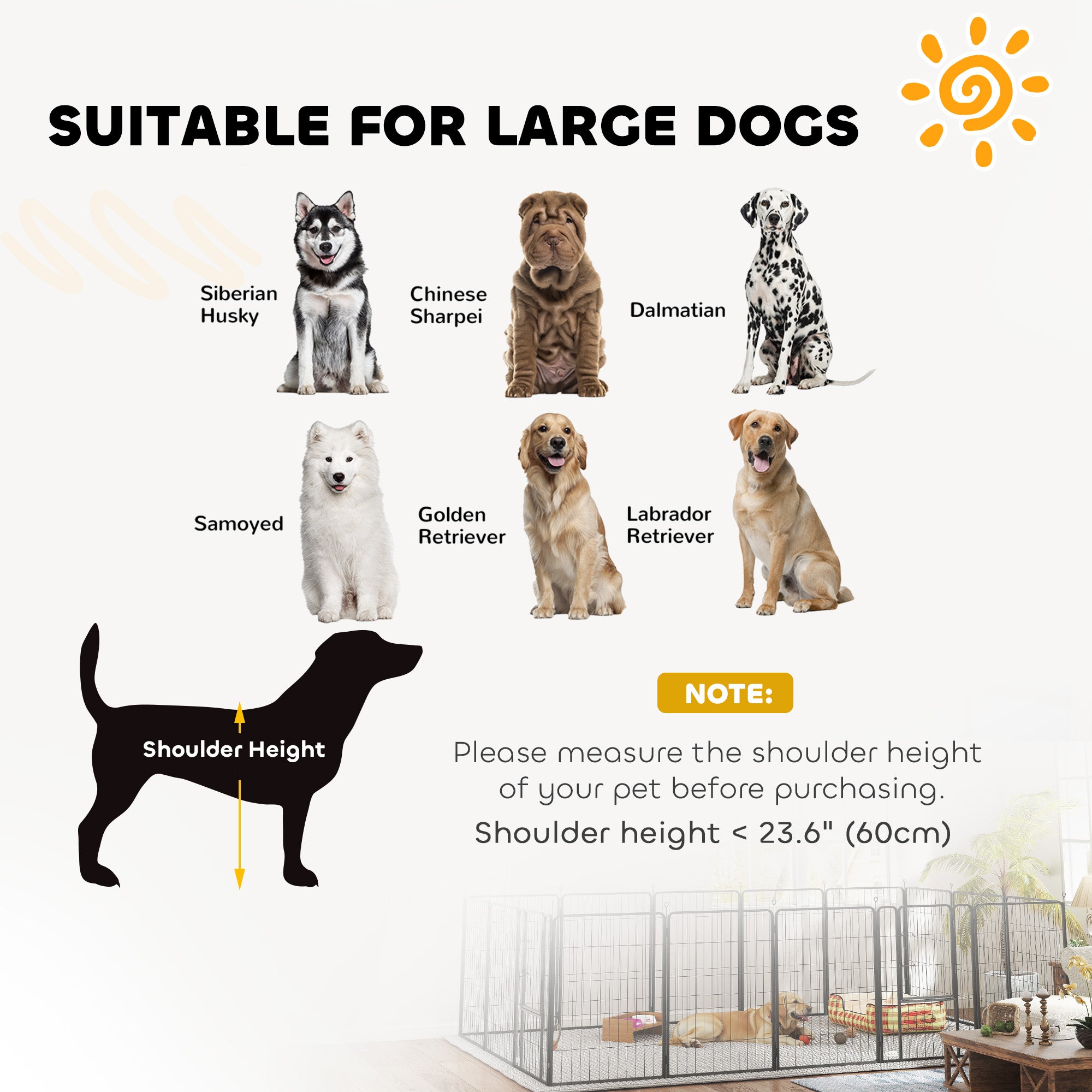 PawHut 16 Panels Dog Playpen, 39