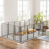 PawHut 16 Panels Dog Playpen, 39" H Heavy Duty Dog Pen, Portable & Foldable Dog Fence with Door & Strap for Indoor Outdoor Backyard Garden, Puppy Pet Playpen for Large Dogs