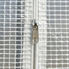 Outsunny 10' x 6.6' x 6.6' Walk-in Tunnel Greenhouse PE Cover, Zipper Doors Roll-up side cover& Mesh Windows, White