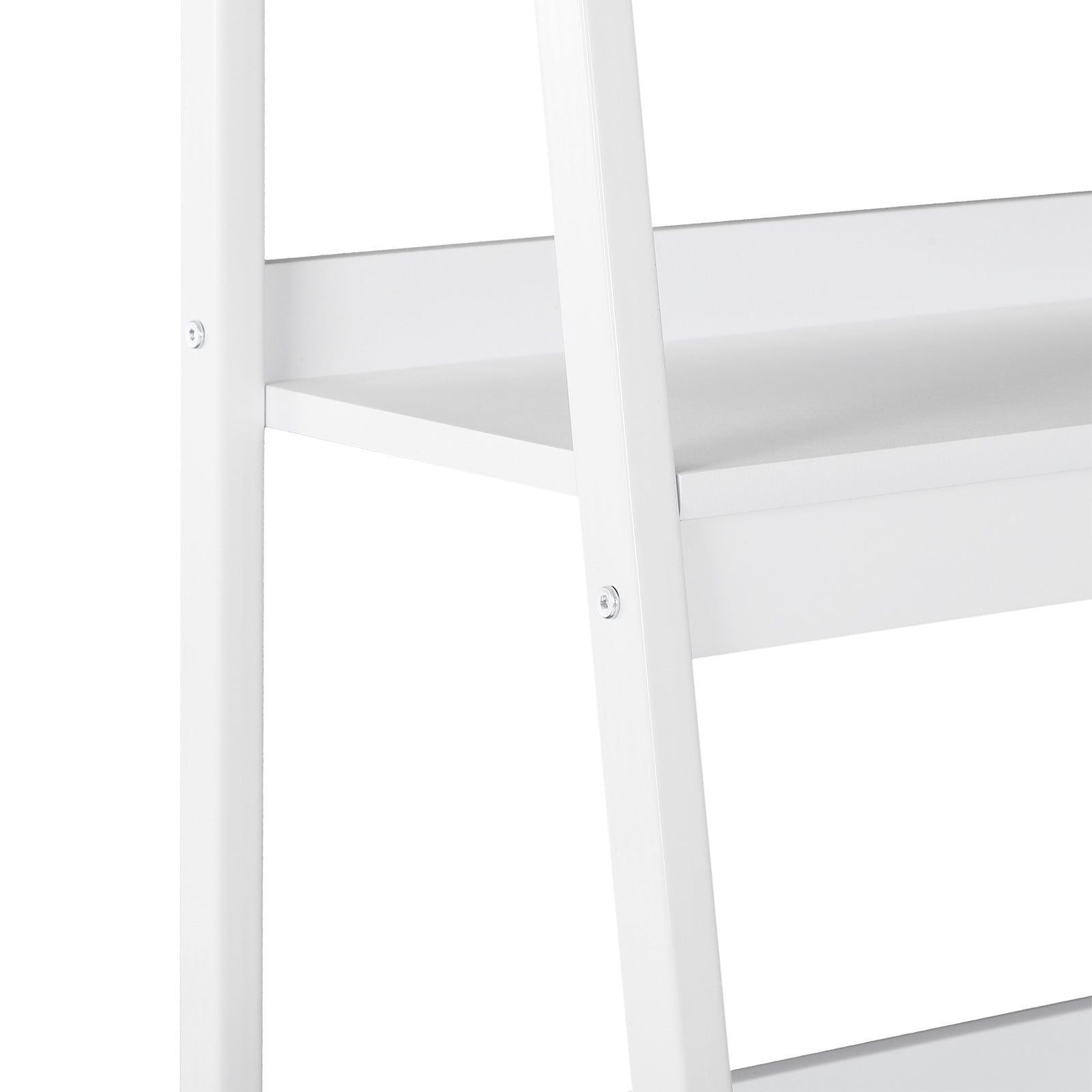 HOMCOM Set of 2, 4 Tier Ladder Shelf Bookcase, Multi-Use Display Rack, Storage Shelving Unit Display Stand, Flower Plant Stand, Home Office Furniture, White