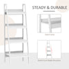 HOMCOM Set of 2, 4 Tier Ladder Shelf Bookcase, Multi-Use Display Rack, Storage Shelving Unit Display Stand, Flower Plant Stand, Home Office Furniture, White
