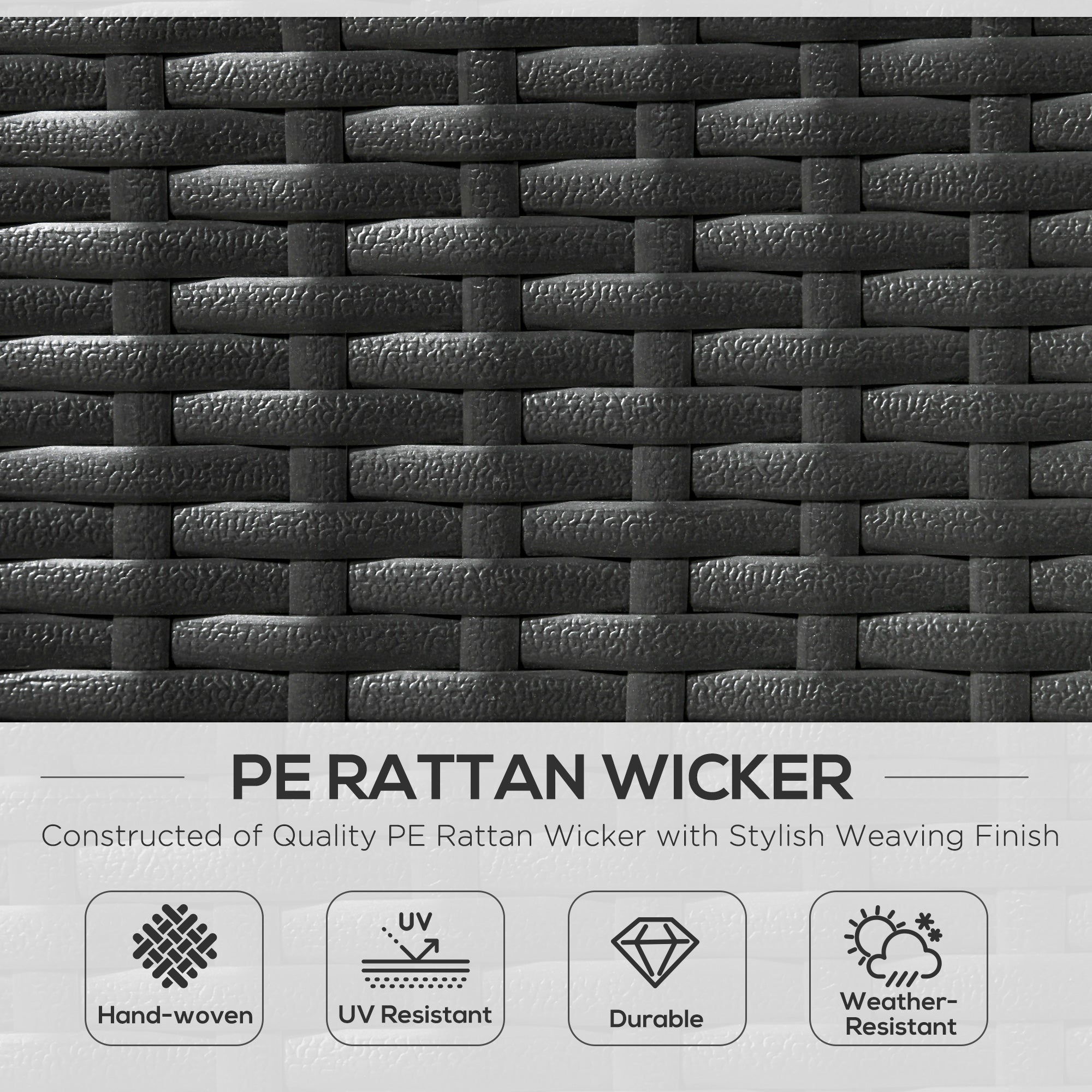 Outsunny Patio Daybed, Outdoor Wicker Double Daybed, PE Rattan Sun Lounger for 2-Person with Cushions, and Foldable Awning, for Garden, Balcony, Poolside, Green