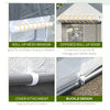 Outsunny 6.6' x 10' x 7' Heavy Duty Walk-In Greenhouse Vegetable Seed Growth Tent Outdoor Plant Growing Tunnel Warm House Flower Shed Backyard, White