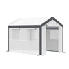 Outsunny 6.6' x 10' x 7' Heavy Duty Walk-In Greenhouse Vegetable Seed Growth Tent Outdoor Plant Growing Tunnel Warm House Flower Shed Backyard, White