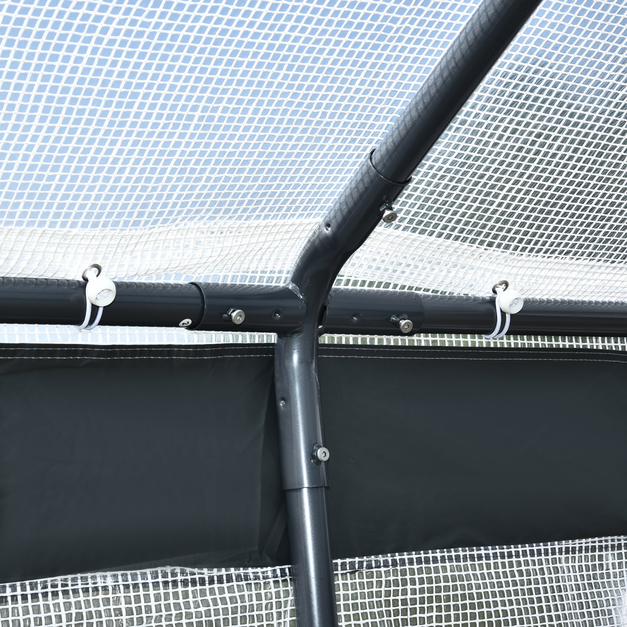 Outsunny 6.6' x 10' x 7' Heavy Duty Walk-In Greenhouse Vegetable Seed Growth Tent Outdoor Plant Growing Tunnel Warm House Flower Shed Backyard, White