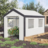 Outsunny 6.6' x 10' x 7' Heavy Duty Walk-In Greenhouse Vegetable Seed Growth Tent Outdoor Plant Growing Tunnel Warm House Flower Shed Backyard, White
