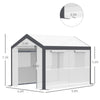 Outsunny 6.6' x 10' x 7' Heavy Duty Walk-In Greenhouse Vegetable Seed Growth Tent Outdoor Plant Growing Tunnel Warm House Flower Shed Backyard, White