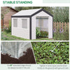 Outsunny 6.6' x 10' x 7' Heavy Duty Walk-In Greenhouse Vegetable Seed Growth Tent Outdoor Plant Growing Tunnel Warm House Flower Shed Backyard, White