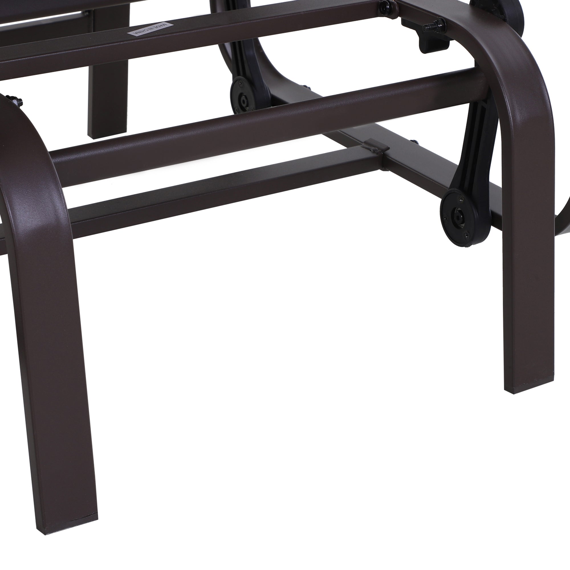 Outsunny Patio Glider with Breathable Mesh Fabric, Outdoor Glider Chair, Garden Rocking Gliding Seat for Patio, Yard, Porch, Brown