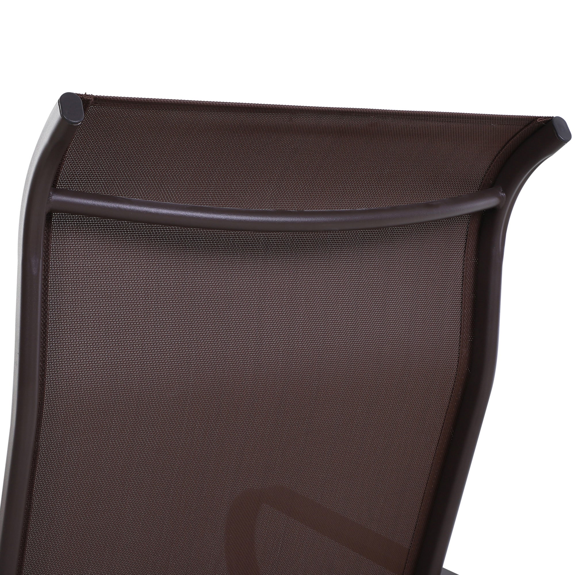 Outsunny Patio Glider with Breathable Mesh Fabric, Outdoor Glider Chair, Garden Rocking Gliding Seat for Patio, Yard, Porch, Brown