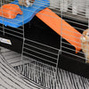 PawHut 35" Small Animal Cage, Rolling Bunny Cage, Guinea Pig Cage with Food Dish, Water Bottle, Hay Feeder, Platform, Ramp for Ferret Chinchilla, Black