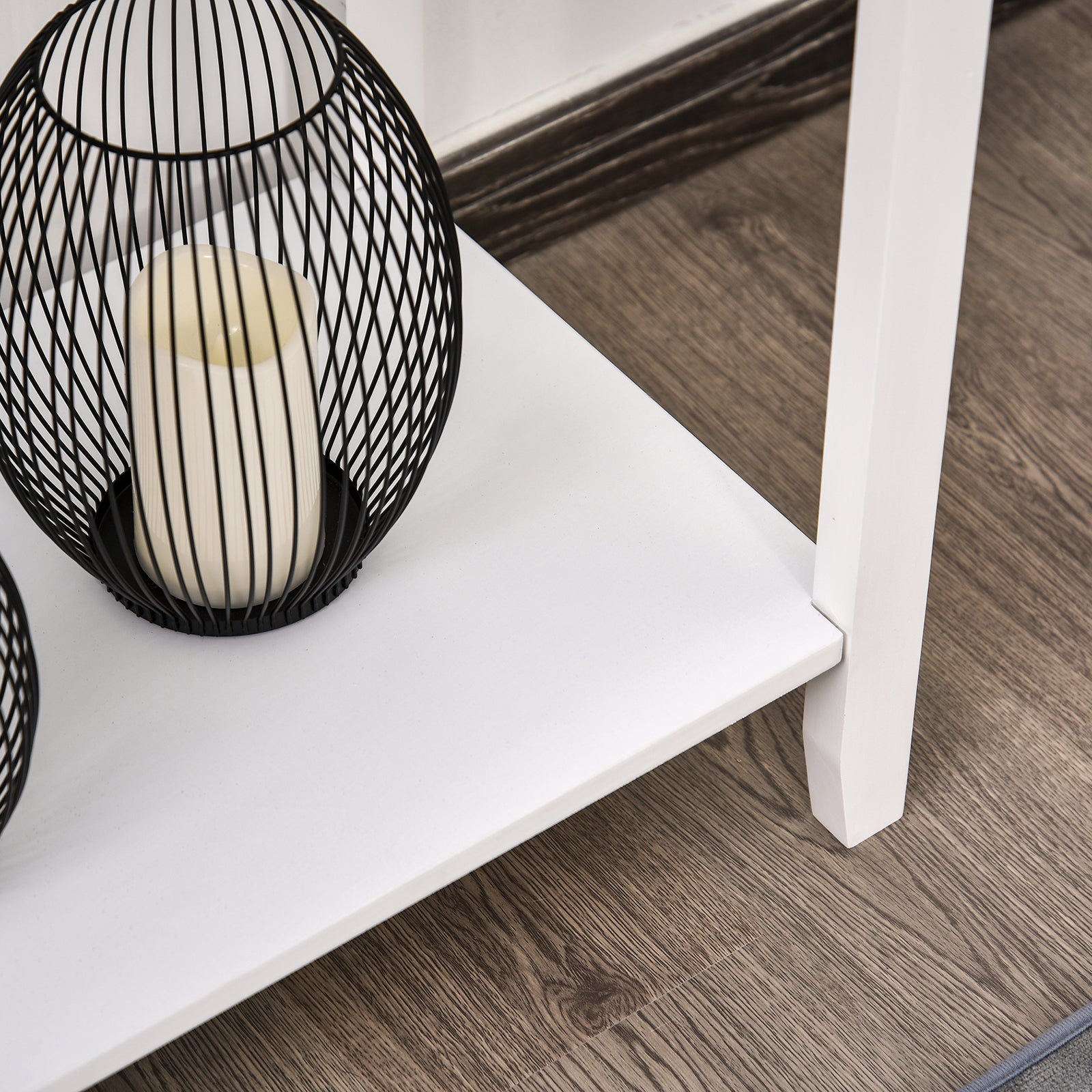 HOMCOM Console Table, Modern Entryway Table with Storage Drawers, Bottom Shelf and Wooden Legs, 31.5