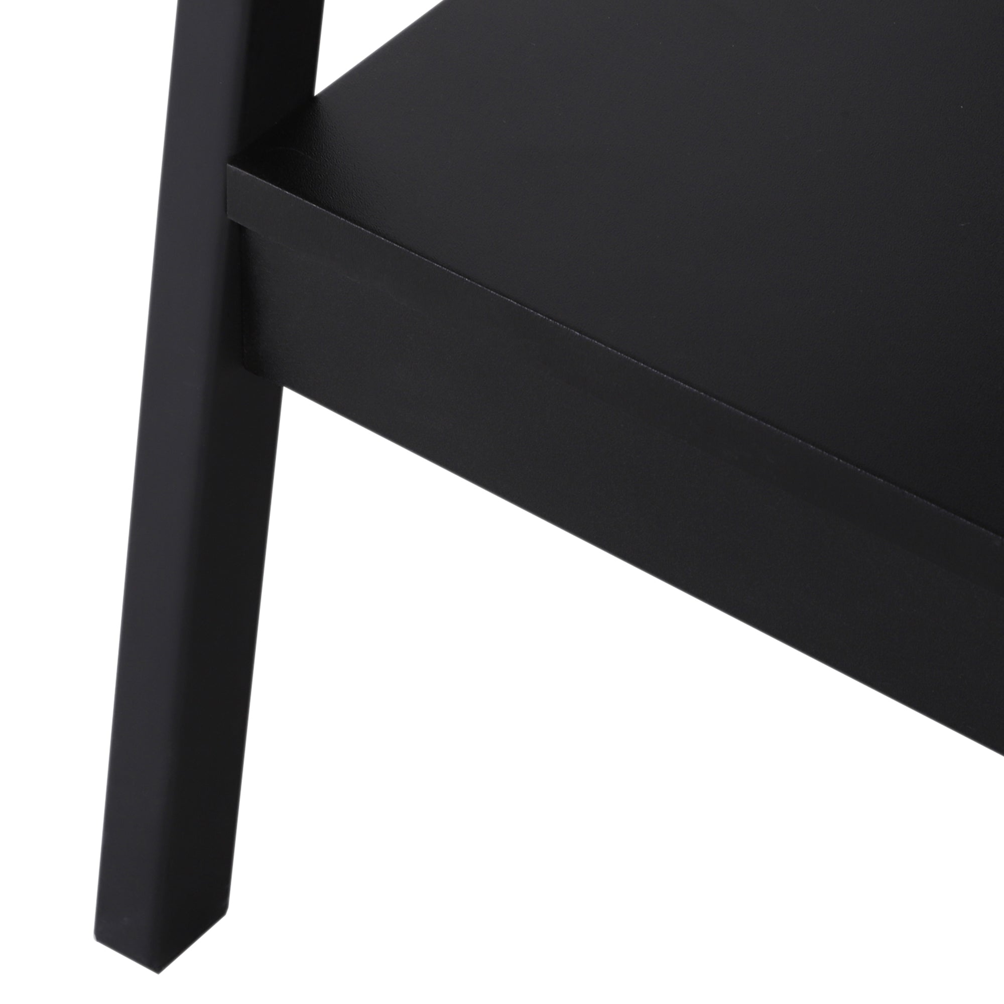 HOMCOM Set of 2, 4 Tier Ladder Shelf Bookcase, Multi-Use Display Rack, Storage Shelving Unit Display Stand, Flower Plant Stand, Home Office Furniture, Black