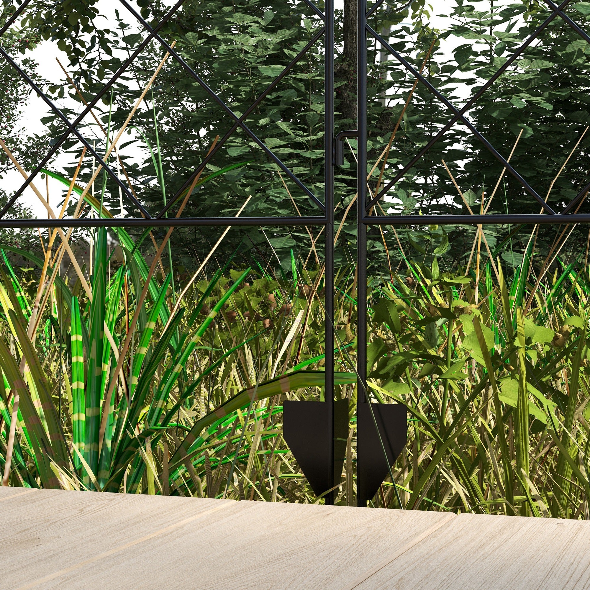 Outsunny Garden Fence, 7 Pack Steel Fence Panels, 11.3' L x 43