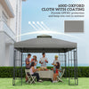 Outsunny 10' x 10' Gazebo Replacement Canopy Cover, 2-Tier Outdoor Gazebo Roof Replacement with Drain Holes, Water Resistant PVC Coating, 370g/㎡, UPF30+, TOP COVER ONLY, Grey