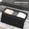 HOMCOM Storage Bench, Velvet-feel Upholstered End of Bed Bench with Gold Tone Legs, Bench with Storage for Living Room, Entryway, Bedroom, Black