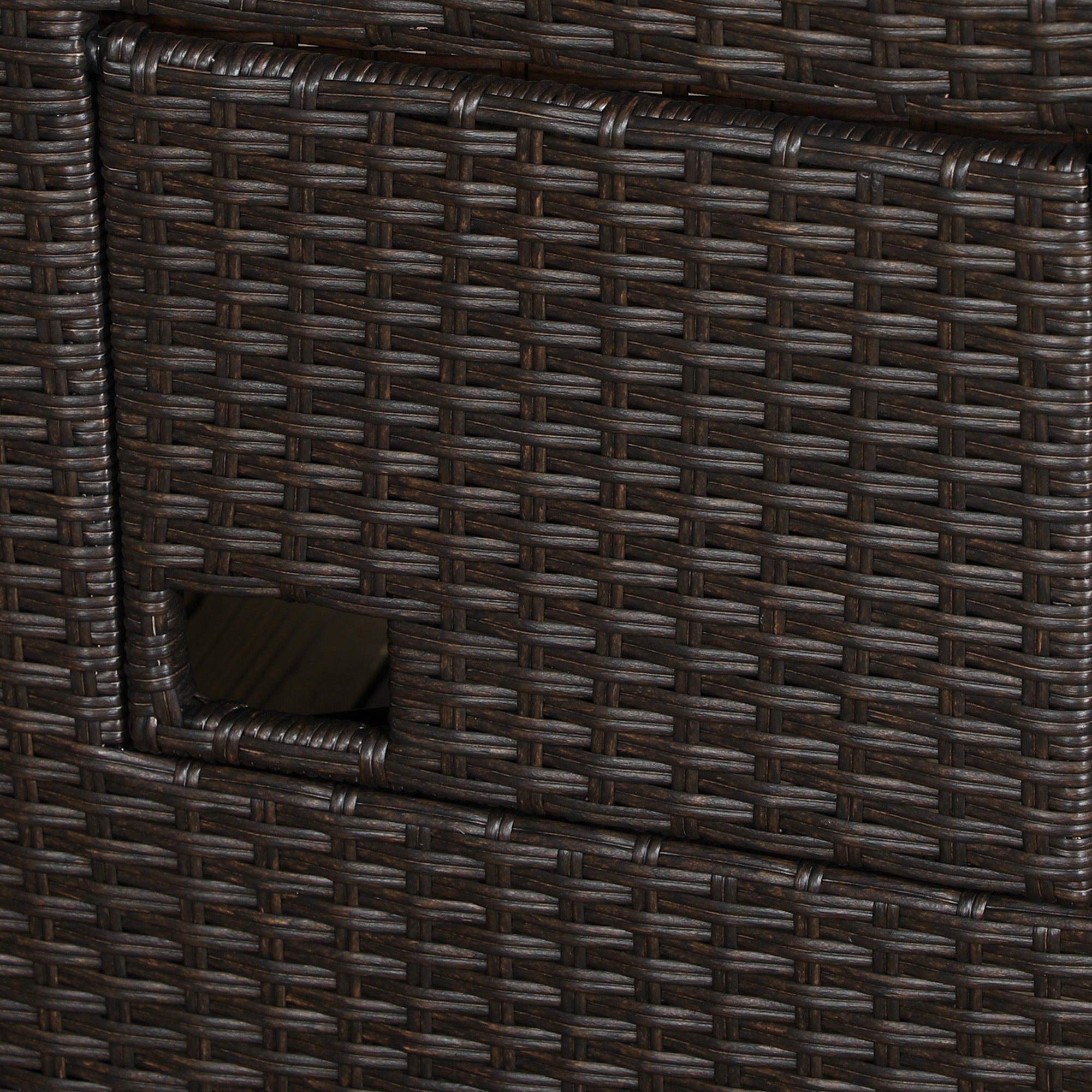 Outsunny Outdoor Recliner Chair with Cushion, PE Wicker Reclining Patio Lounge Chair with Adjustable Footrest, Armrests, Side Tray, for Balcony, Porch, Khaki